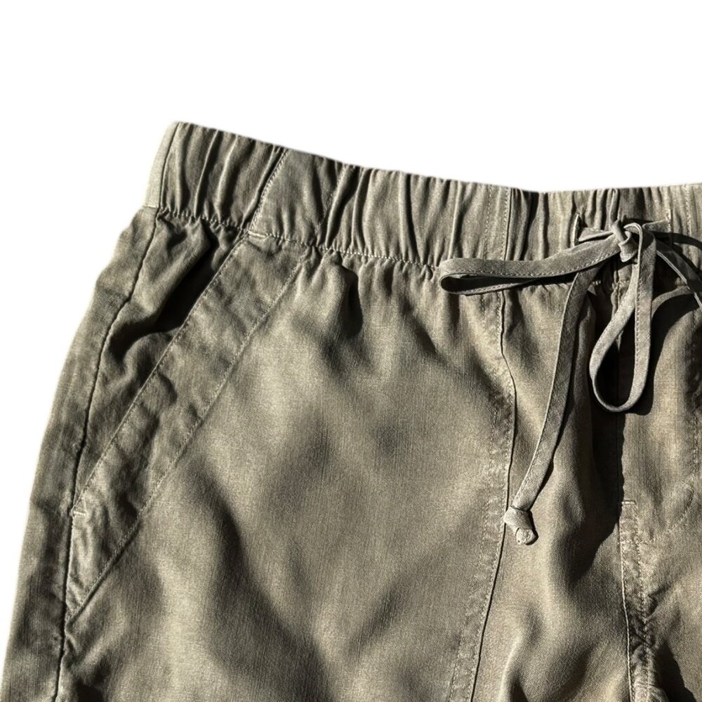 Cloth & Stone Maggie Frayed Hem Shorts Tencel Short in Tan Size Small - Picture 7 of 8